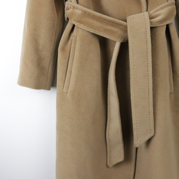 NWT Max Mara Studio Asti Virgin Wool Coat Camel US 12 - Picture 5 of 15
